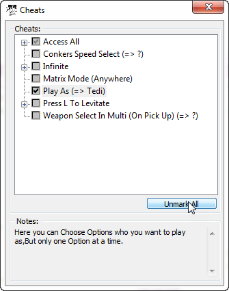 Cheat Activation