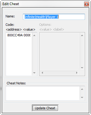 Edit Cheat Dialog 1
