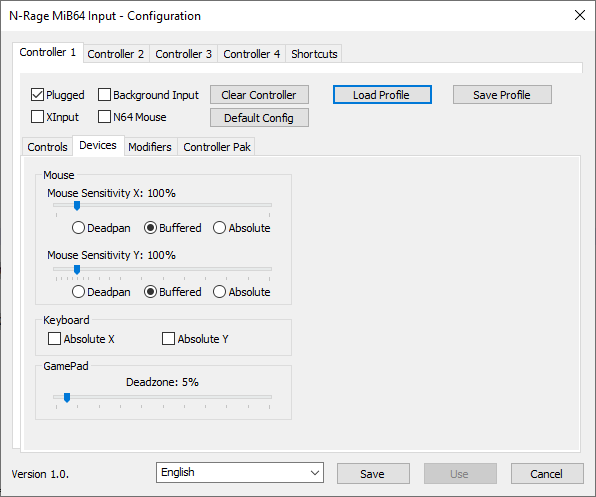 Devices Tab