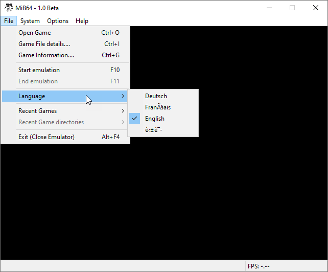 Language Menu